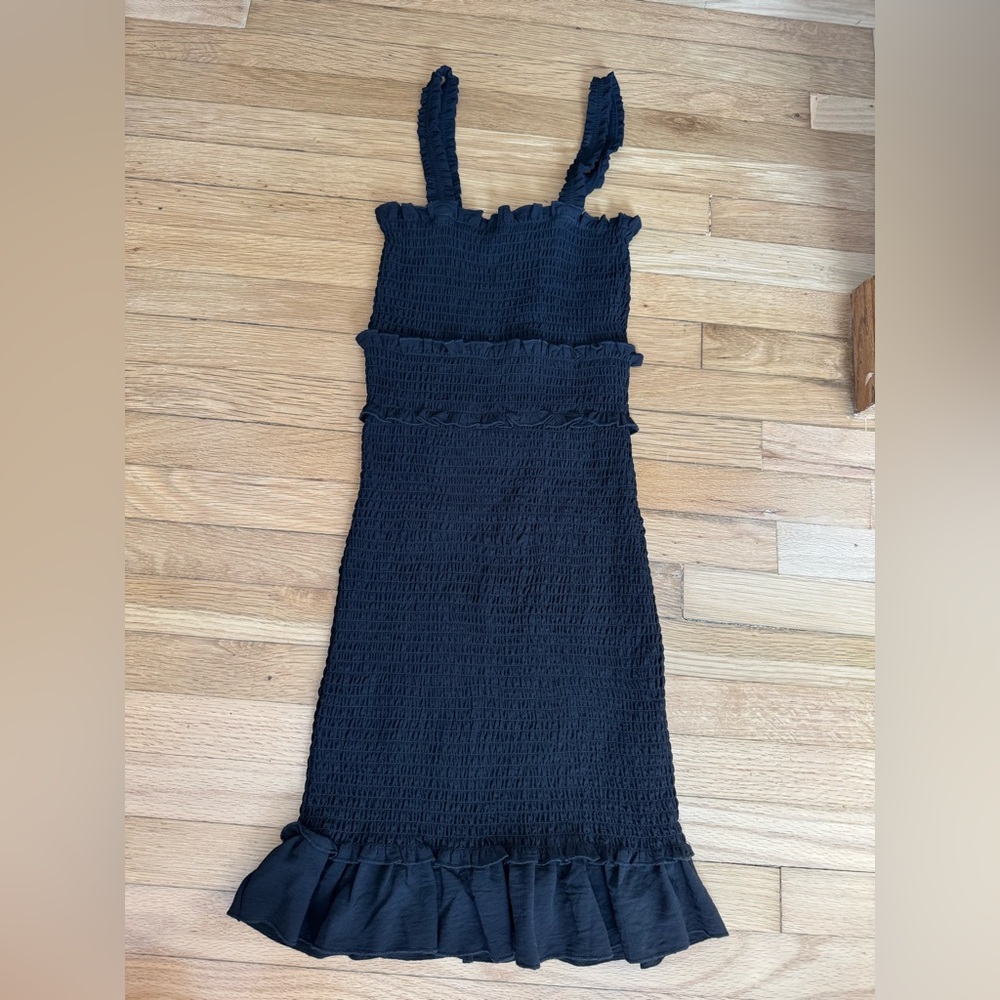 Love Tree Black Stretch Body Snug Ribbed Dress